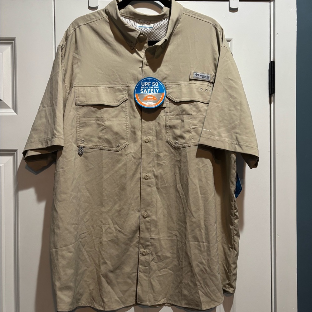 Columbia PFG Blood & Guts III Short Sleeve Woven Shirt – Men’s XL – NWTw